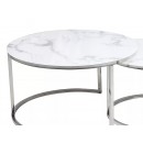 Комплект SIGNAL ATLANTA B (2 стола журнальных) белый мрамор/хром